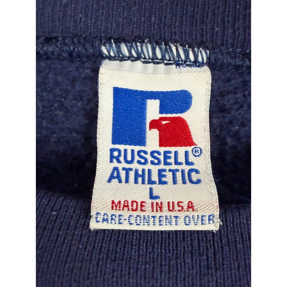 VTG Russell Athletic Sweatshirt Large Blue Naval Aviation Pensacola Florida - Picture 4 of 8